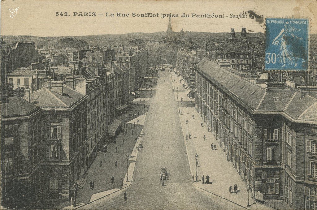 ZY542. PARIS - La Rue Soufflot (prise du Panthéon).jpg