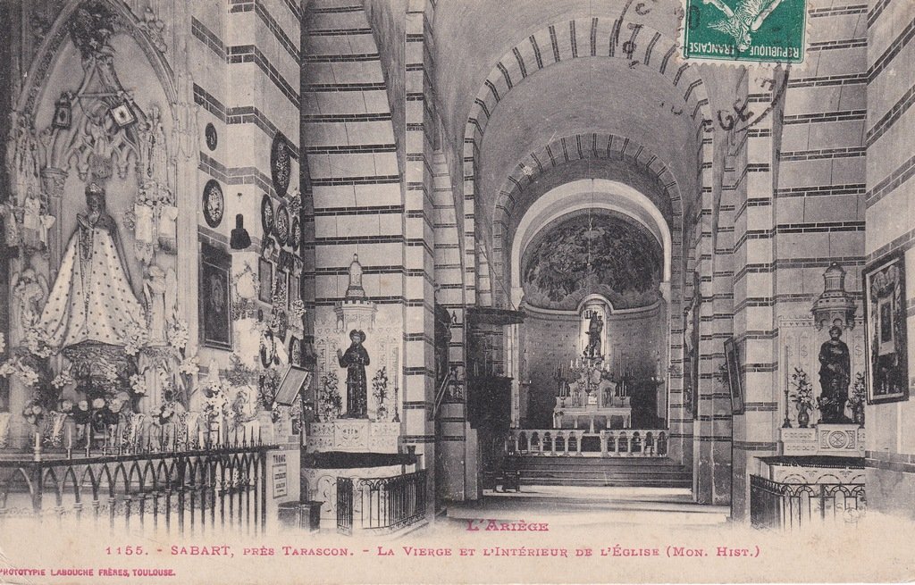 Sabart - La Vierge et l'Intérieur de l'Eglise (Mon. Hist.).jpg