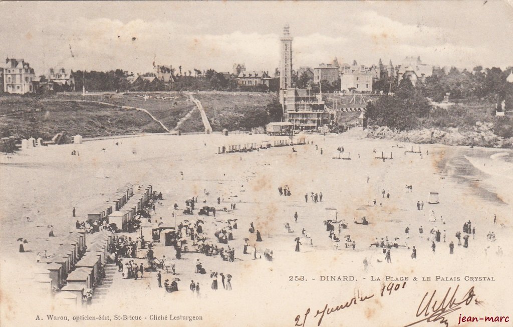 Dinard - La Plage et le Palais Crystal (1901).jpg