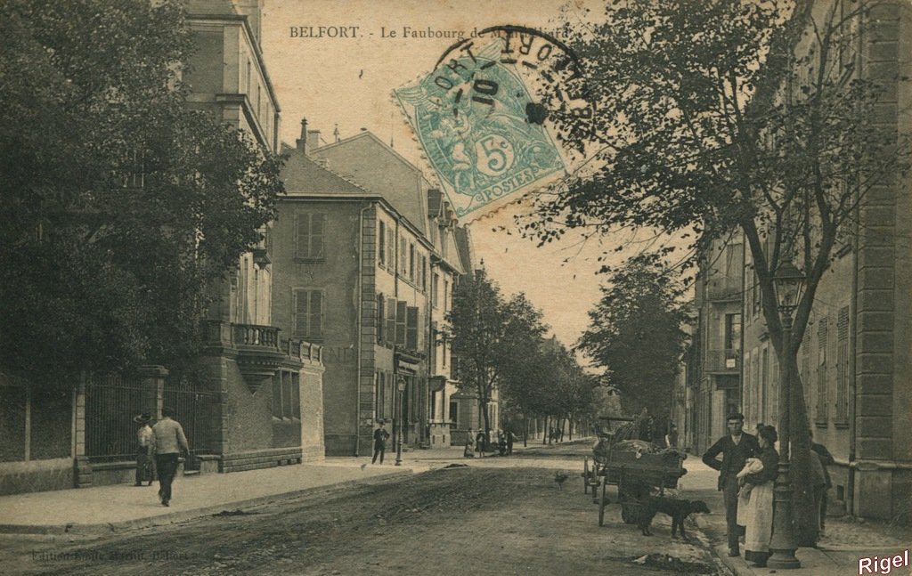 90-Belfort - Le Faubourg de Monbélard - Edition Emile Martin Belfort (EMB)..jpg