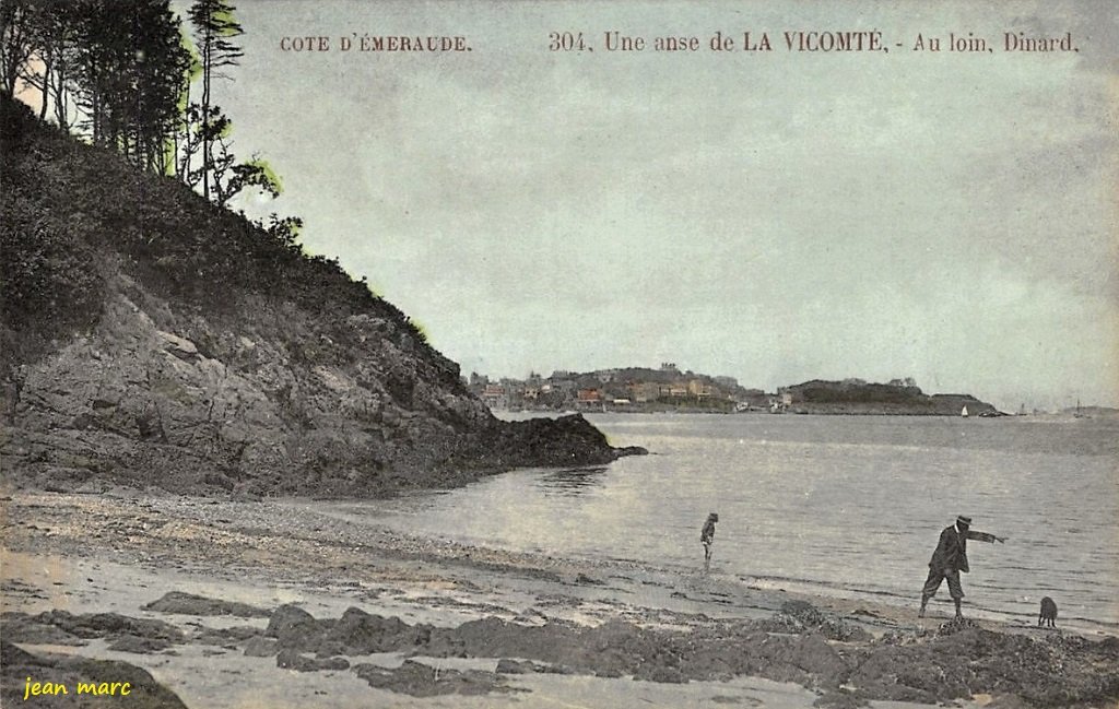 La Vicomté - Une anse, au loin Dinard (colorisé).jpg