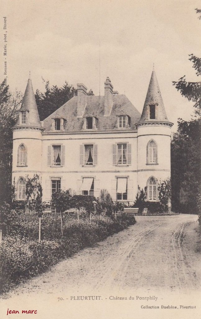 Pleurtuit - Château de Pontphily 70 (Bahon-Rault édit. Rennes - Marie phot. Dinard - Collection Duchêne, Pleurtuit).jpg