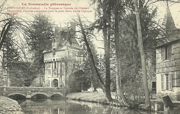 Fervaques (Calvados) - La Touques et l'entrée du Château