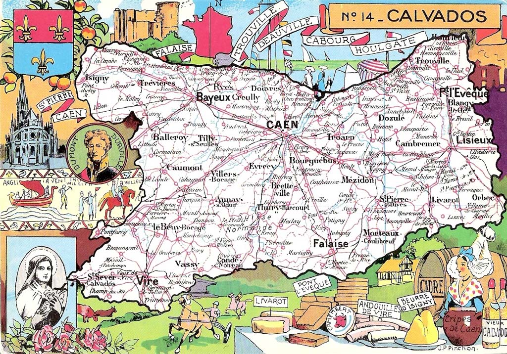 département du calvados carte