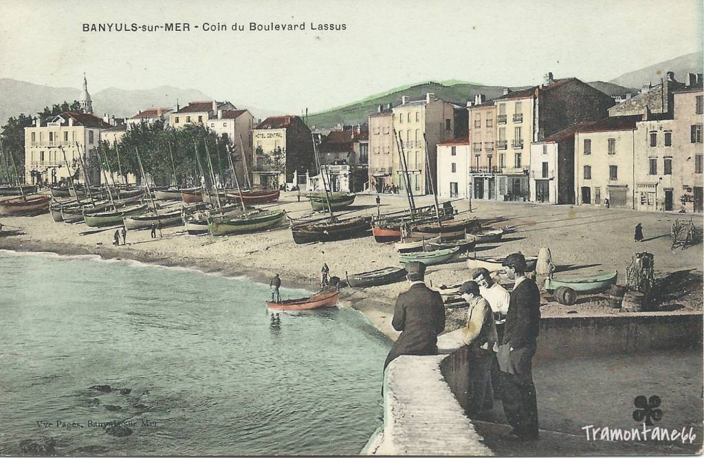 La plage du Voramar, Carte postale, Vers 1910