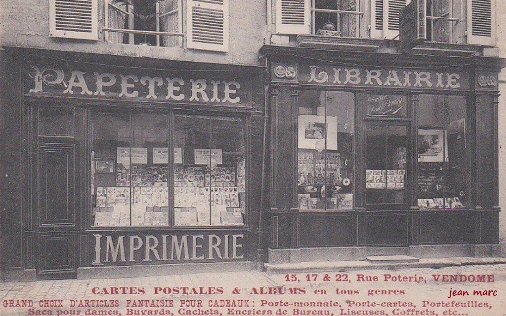 Vendôme - 15-17-22 rue Poterie - Imprimerie Librairie papeterie Paul Rouilly.jpg
