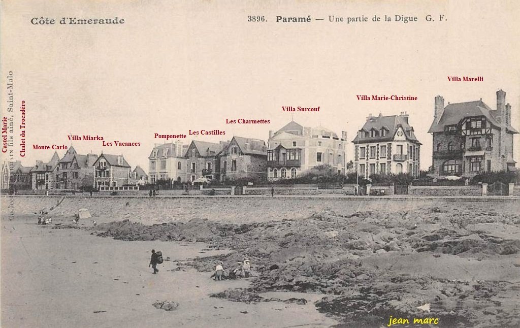 Paramé - Une partie de la Digue (nom des villas).jpg