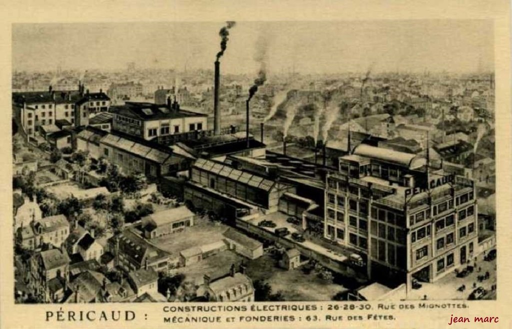 Paris XIXe - Rue des Mignottes (Arthur Rozier) - Rue des Fêtes - Constructions électriques Péricaud.jpg