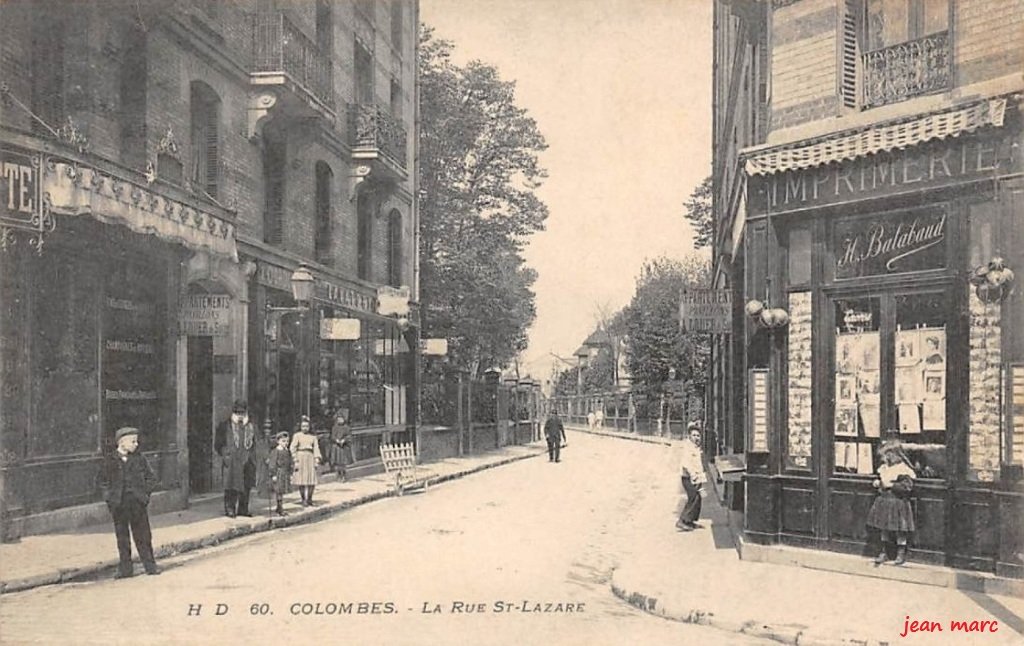 Colombes - La Rue Saint-Lazare, imprimerie Balabaud.jpg