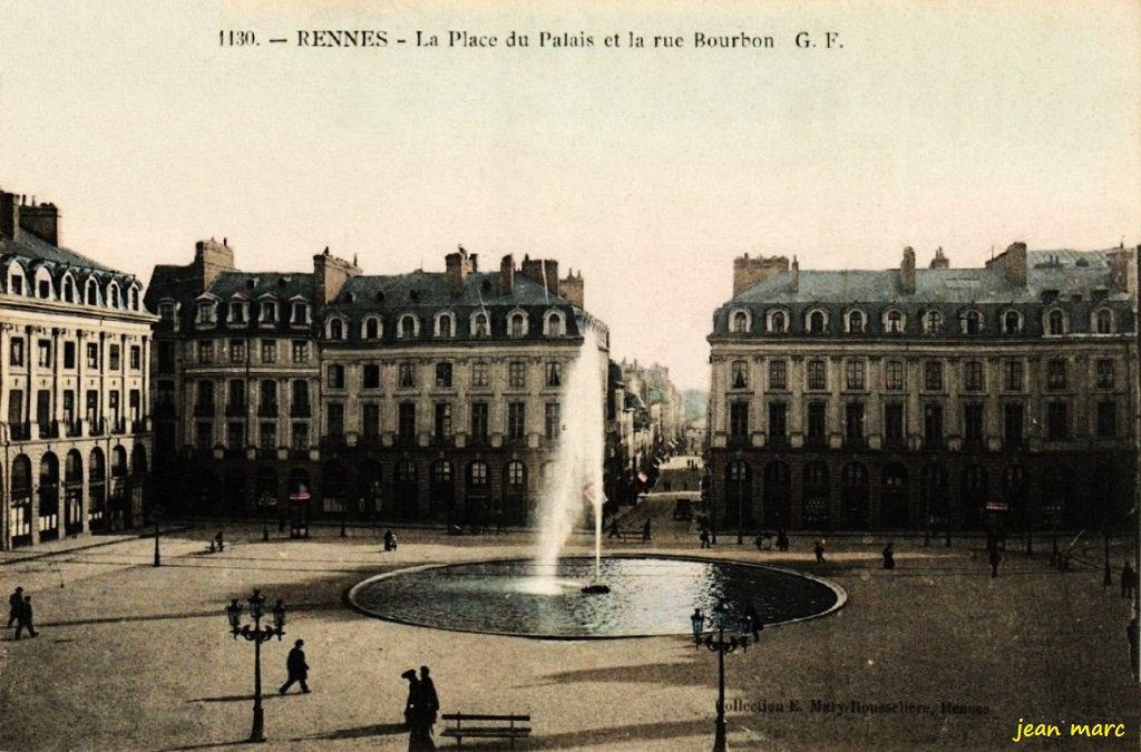Rennes - La Place du Palais et la rue Bourbon 1130 GF colorisé.jpg