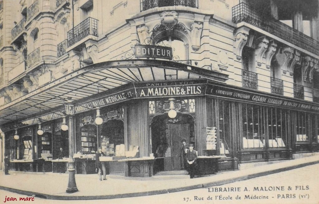 Paris VIe - Librairie A. Maloine et fils, 27 Rue de l'École de Médecine.jpg