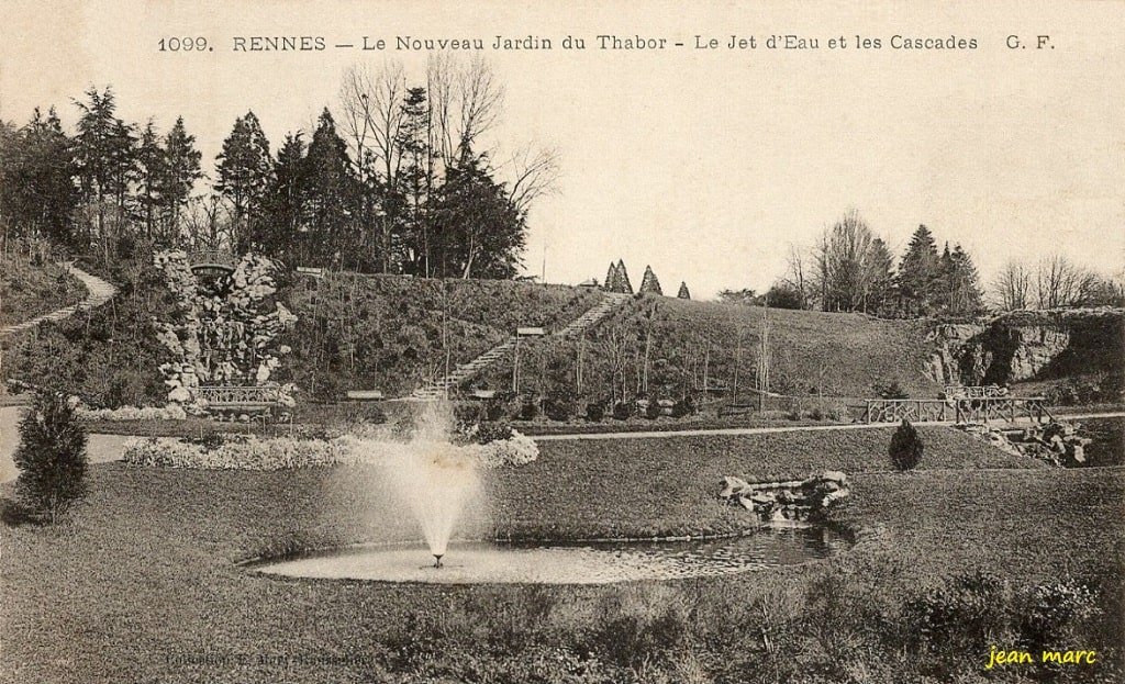 Rennes – Le Nouveau Jardin du Thabor – Le Jet d’Eau et les Cascades.jpg