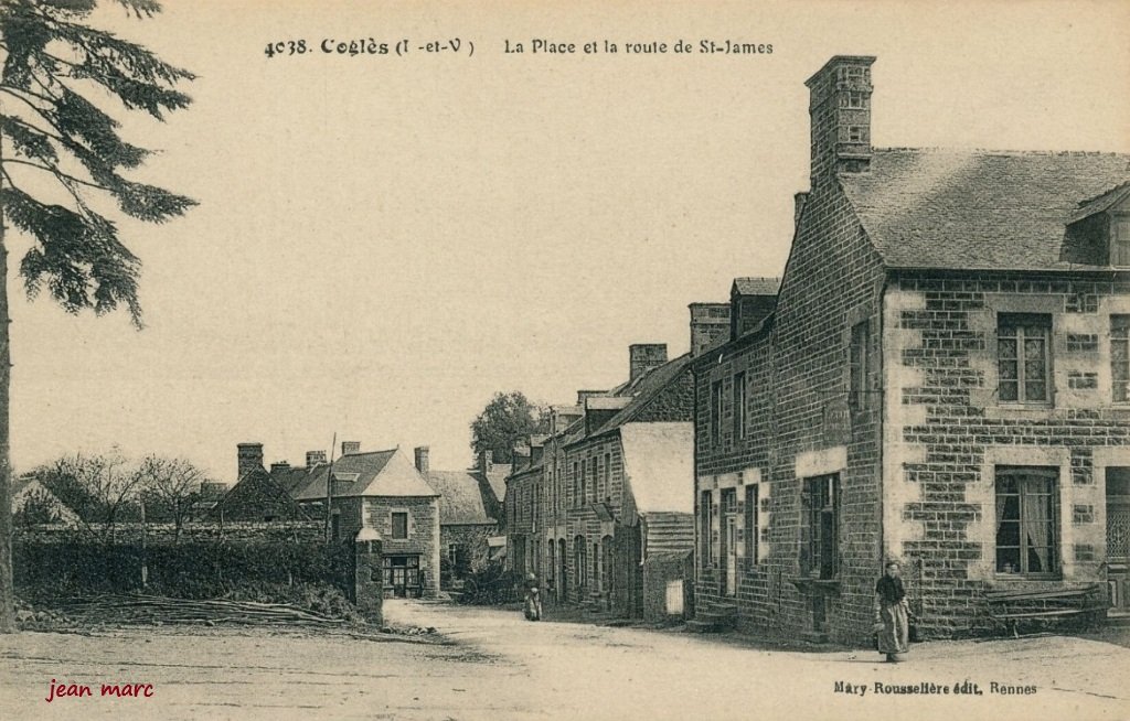 Coglès - La Place et la Route de Saint-James.jpg