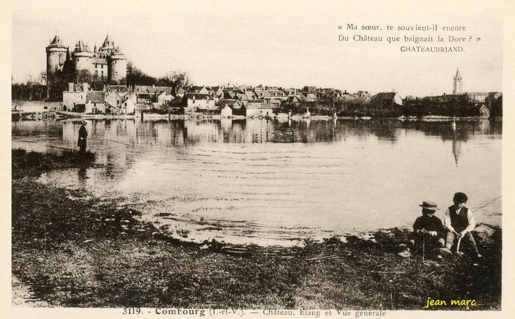 Combourg - Château, Étang et vue générale.jpg