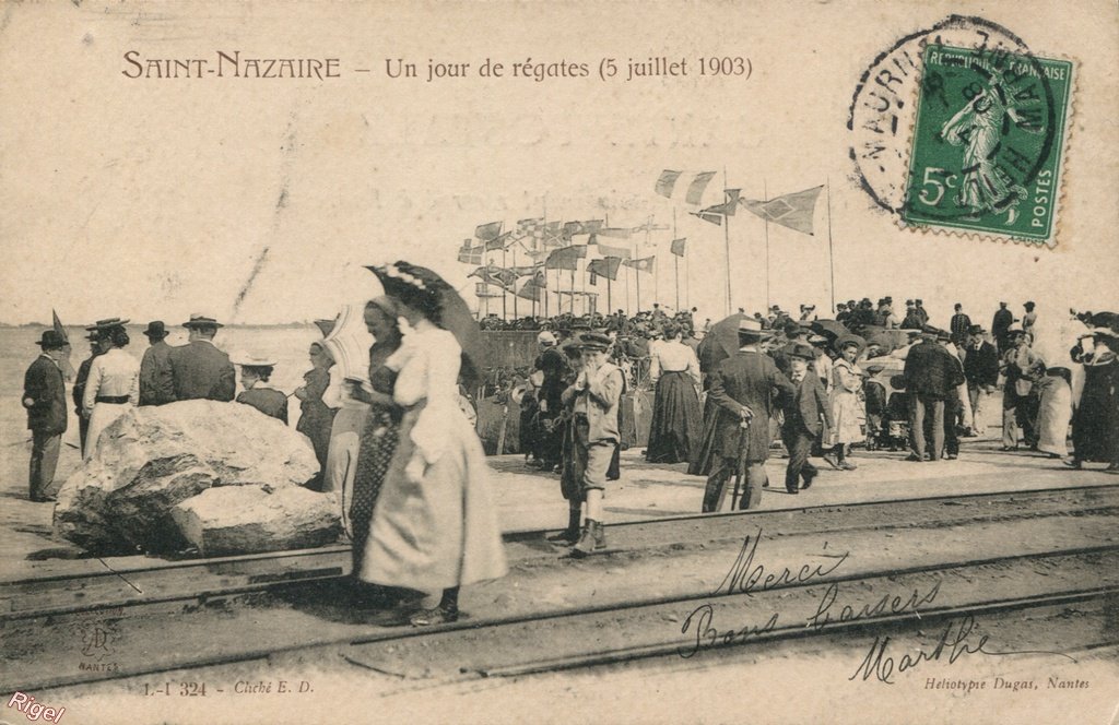 44-St-Nazaire - Un Jour de Régates - LI 324 - Cliché ED - Collection AD - Héliotypie Dugas.jpg