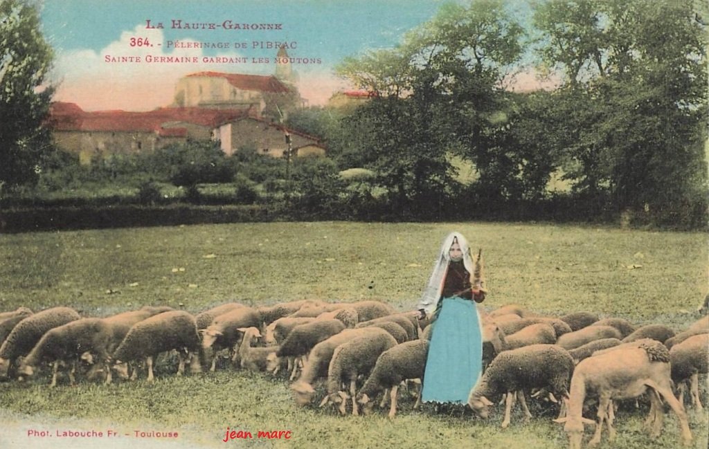 Pibrac - Pélerinage de Pibrac - Sainte Germaine gardant les moutons.jpg