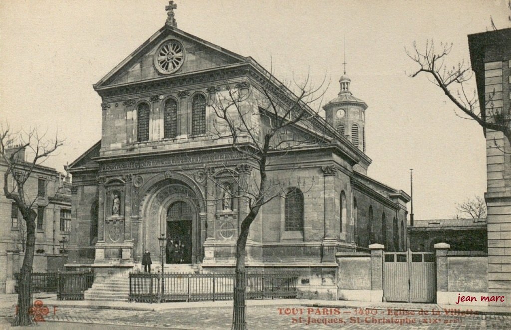 Tout Paris - 1490 - Église de la Villette, Saint-Jacques, Saint Christophe (Place de Bitche) (XIXe arrt.).jpg
