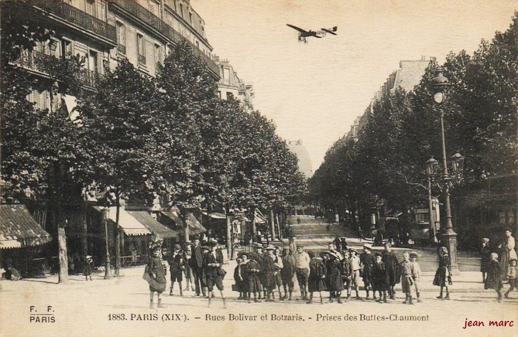 Paris XIXe - Rues Bolivar et Botzaris prises des Buttes Chaumont.jpg