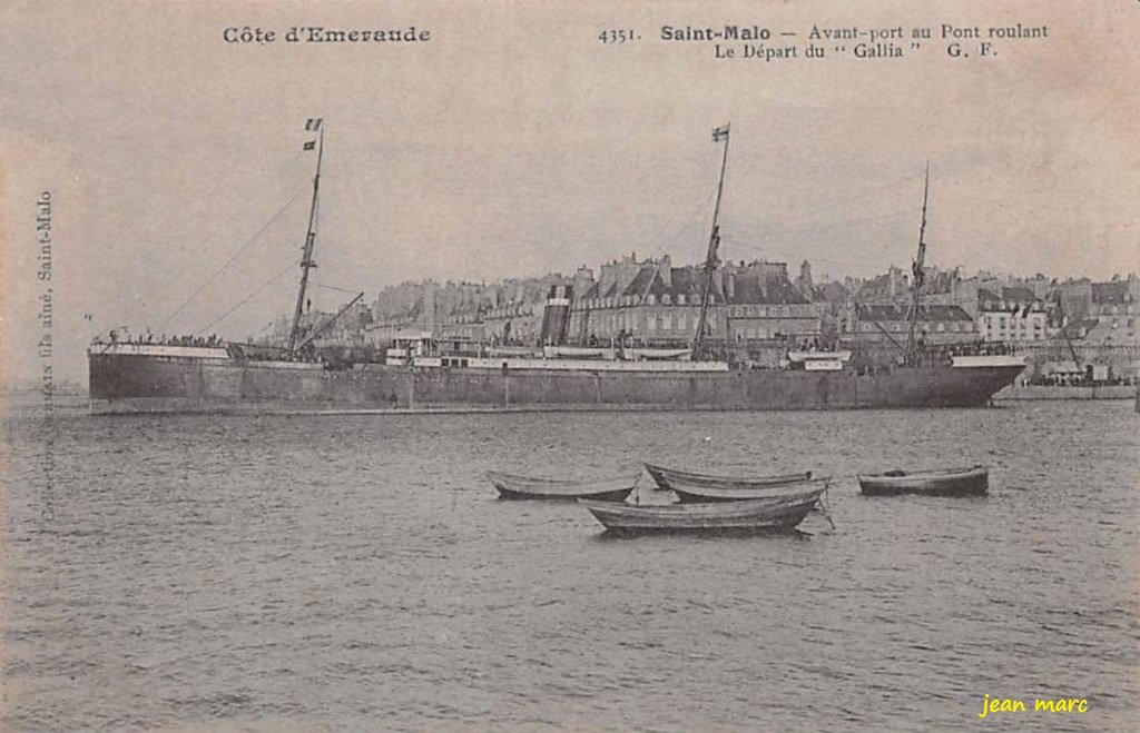 Saint-Malo – Avant-Port au Pont roulant - Le Départ du Gallia.jpg