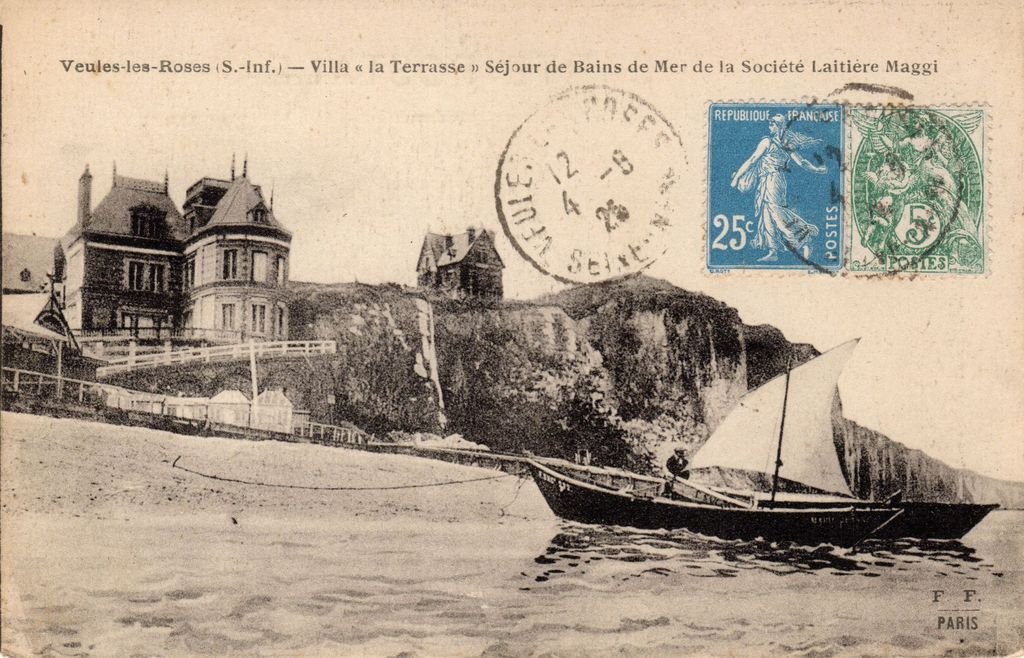 76 - VEULES-LES-ROSES - Villa la Terrasse - Séjour de Bains.. - F.F. Paris - 25-09-25.jpg