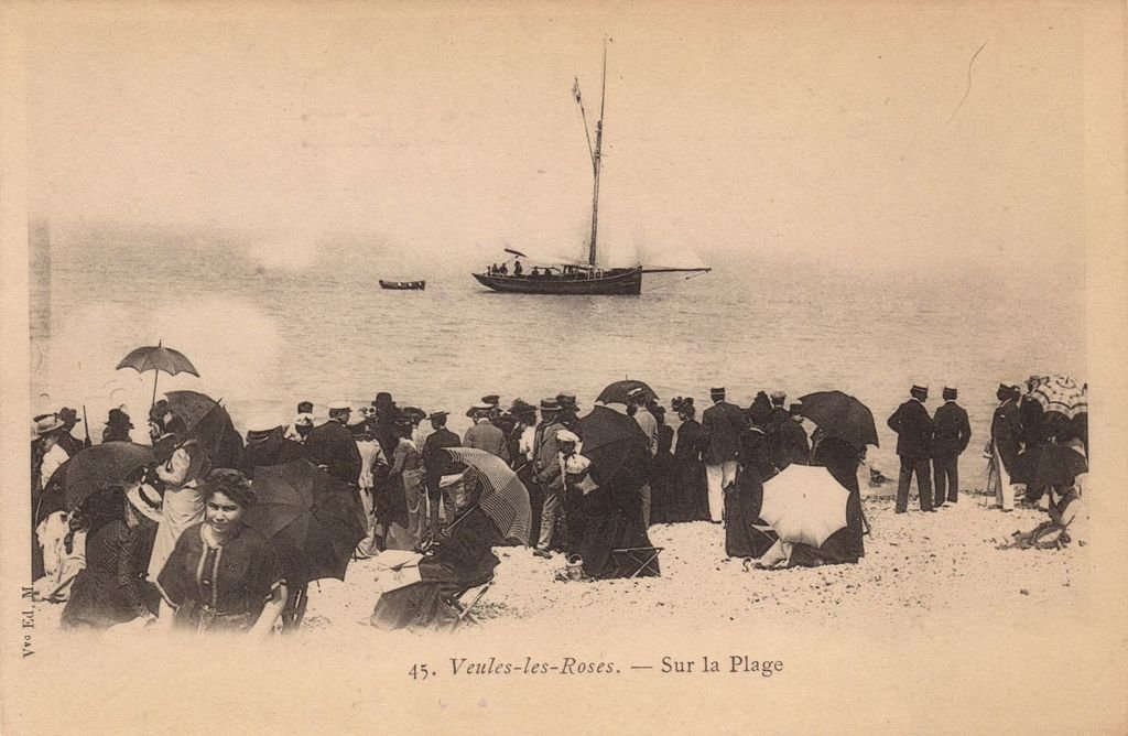 76 - VEULES-LES-ROSES - 45 - Sur la Plage - Vve Ed. M. - 25-09-25.jpg