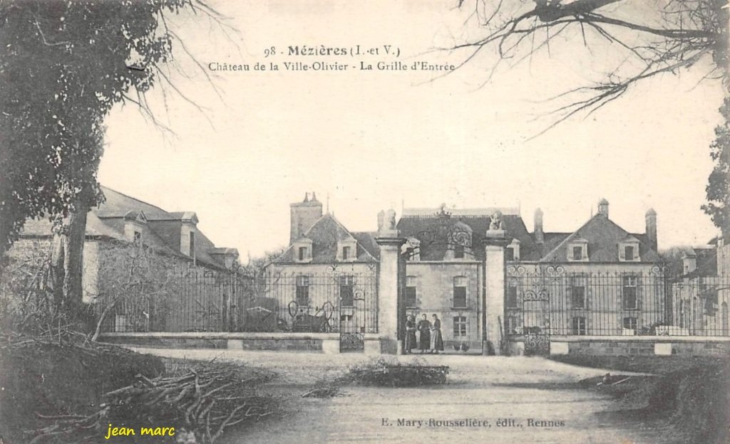 Mézières - Château de la Ville-Olivier - La Grille d'entrée.jpg