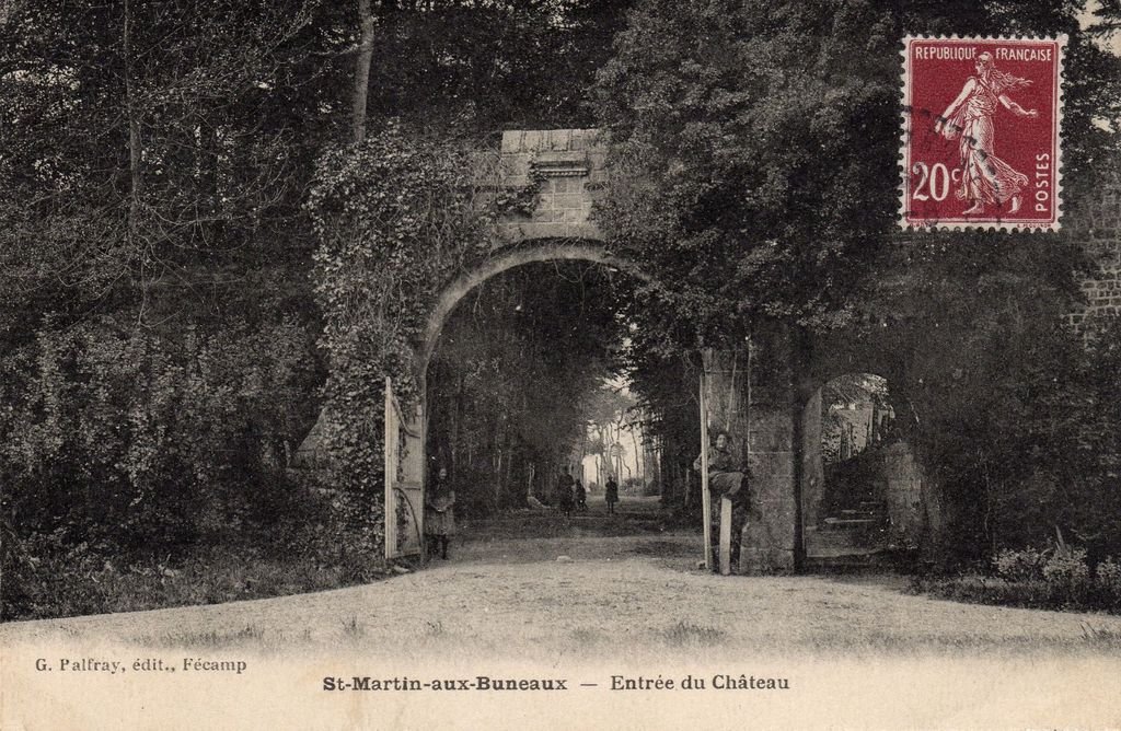 76 - SAINT MARTIN-AUX-BUNEAUX -  Entrée du Château - G. Palfray, éditeur - 18-10-25.jpg