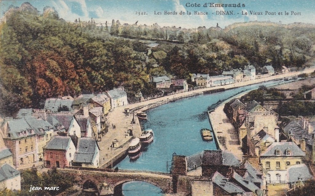 Dinan - Les Bords de la Rance - Le Vieux Pont et le Port.jpg