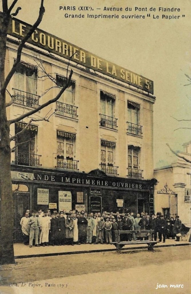Paris XIXe - Avenue du Pont de Flandre - Grande Imprimerie ouvrière Le Papier.jpg