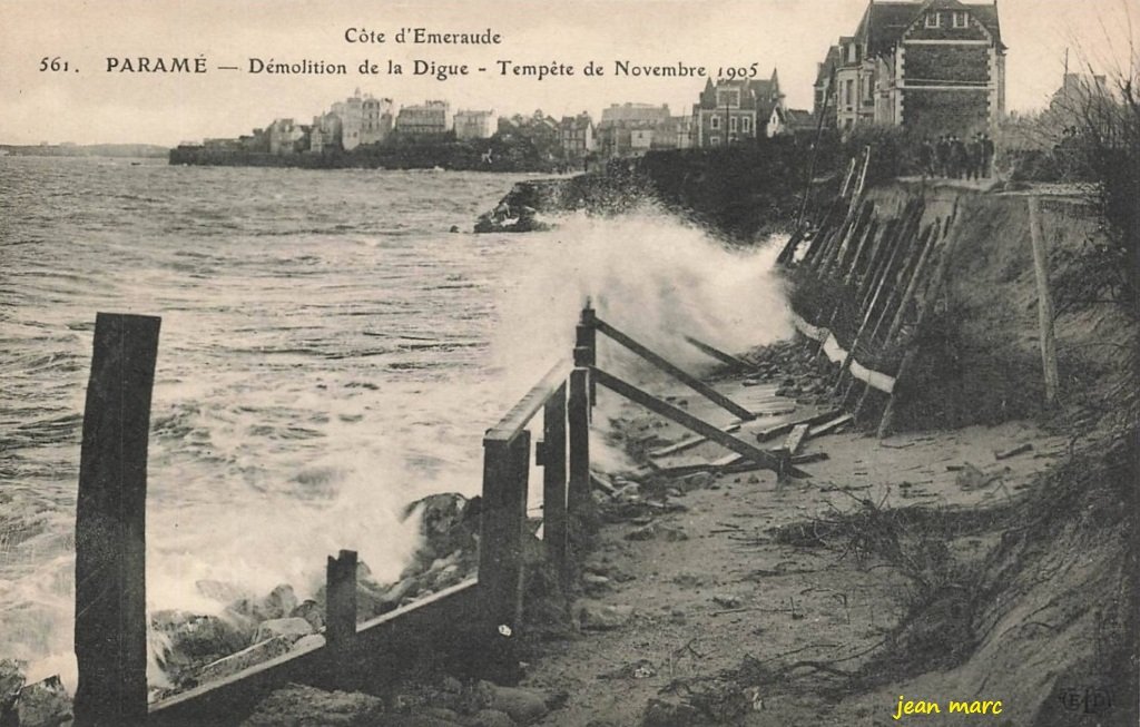 Paramé - Démolition de la Digue - Tempête de novembre 1905.jpg