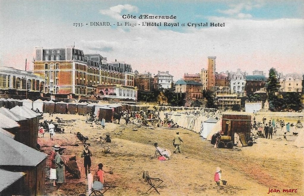 Dinard - La Plage, Hôtel Royal et Crystal-Hôtel.jpg