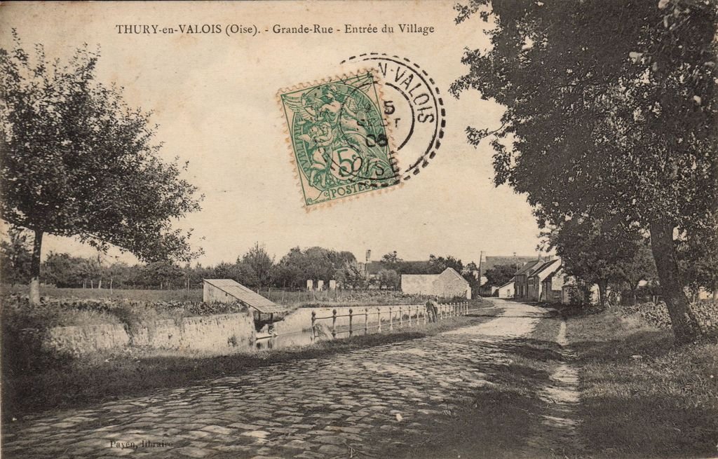 60 - THURY-EN-VALOIS - Grande-Rue - Entrée du Village - Payen libraire (divers) - 21-11-25.jpg