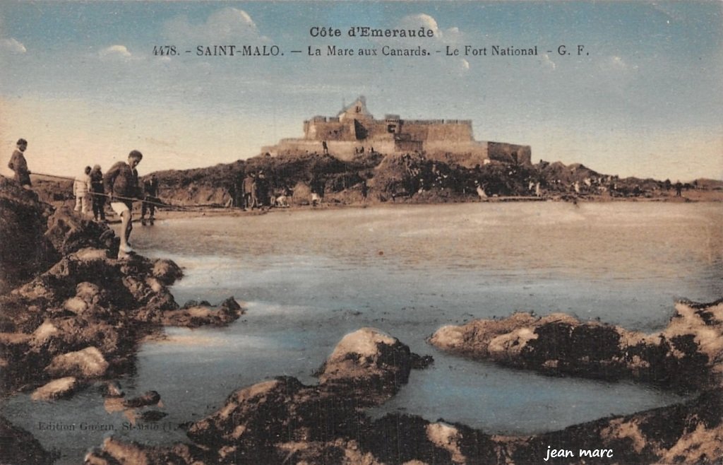 Saint-Malo – La Mare aux Canards – Le Fort National version colorisée.jpg