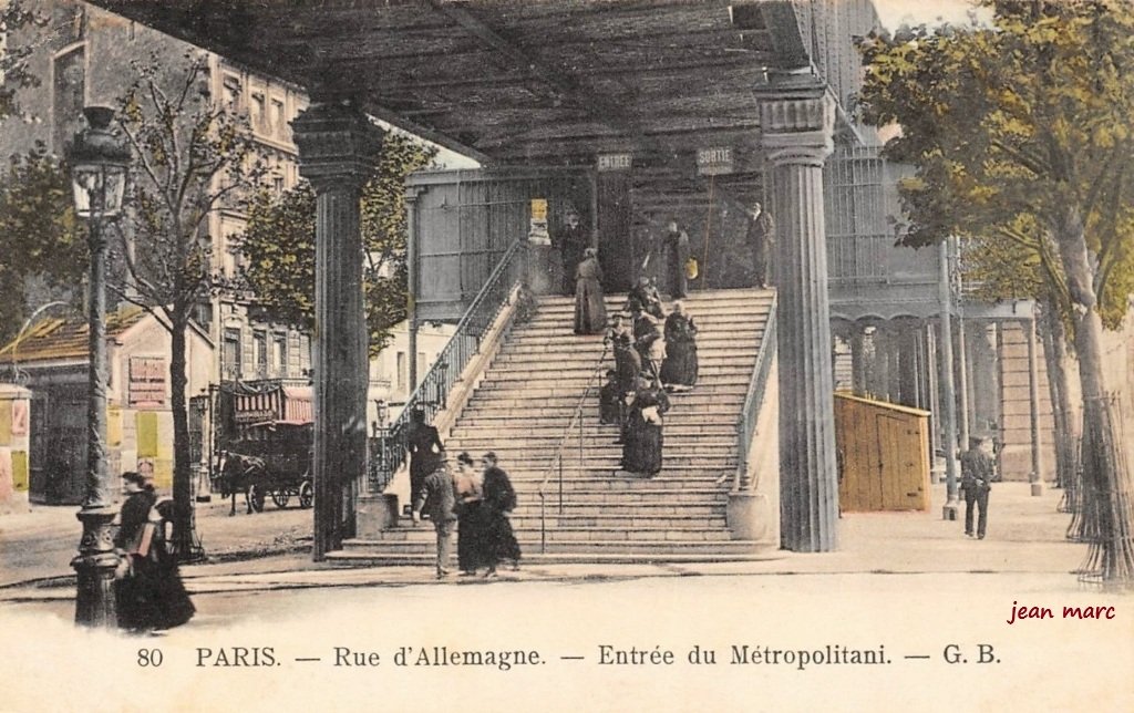 Paris XIXe - Rue d'Allemagne - Entrée du Metropolitani (sic).jpg