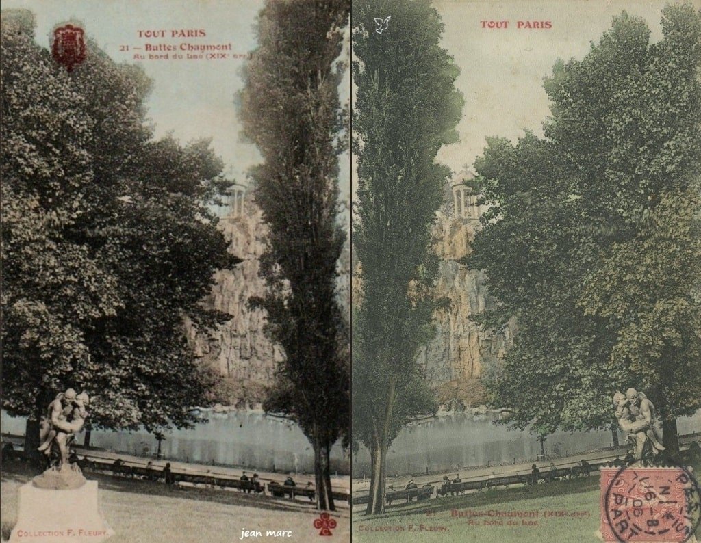 Paris - Buttes-Chaumont - Au bord du Lac 21 colorisé clichés inversés.jpg