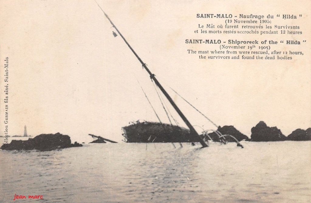 Saint-Malo - Naufrage du Hilda - Le mât où furent retrouvés les survivants.jpg