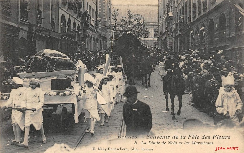 Rennes - Souvenir de la Fête des Fleurs - 3 - La Dinde de Noël et les Marmitons.jpg