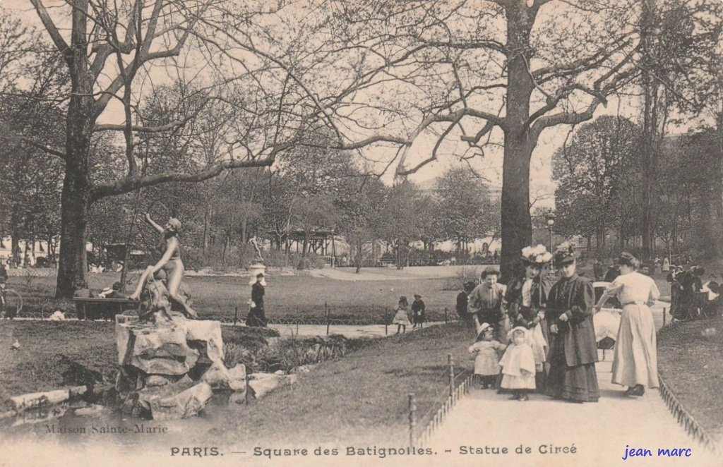 Paris XVIIe - Square des Batignolles - Statue de Circé.jpg