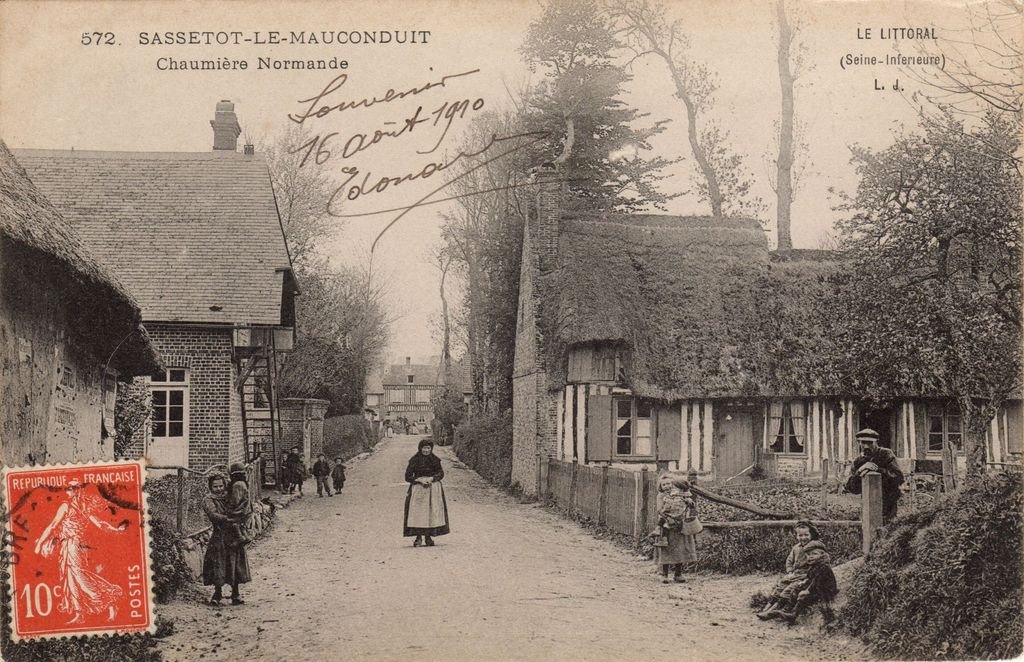 76 - SASSETOT-LE-MAUCONDUIT - 572 - Chaumière Normande - L.J. - 29-12-25.jpg