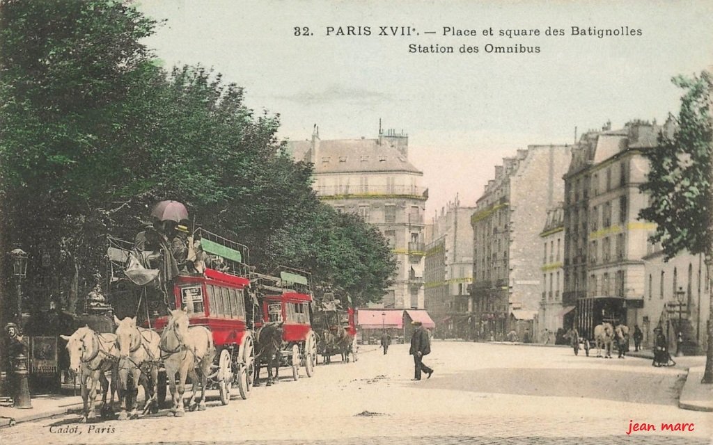 Paris XVIIe - Place et Square des Batignolles - Station des Omnibus.jpg