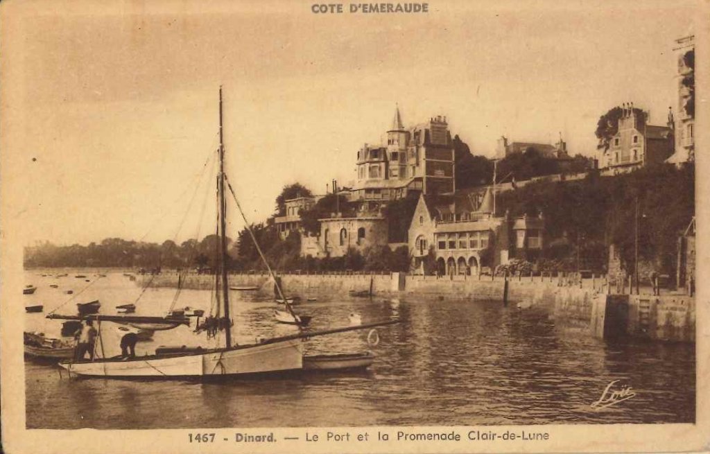 1467 - Dinard - Le port et la promenade clair de lune.jpg