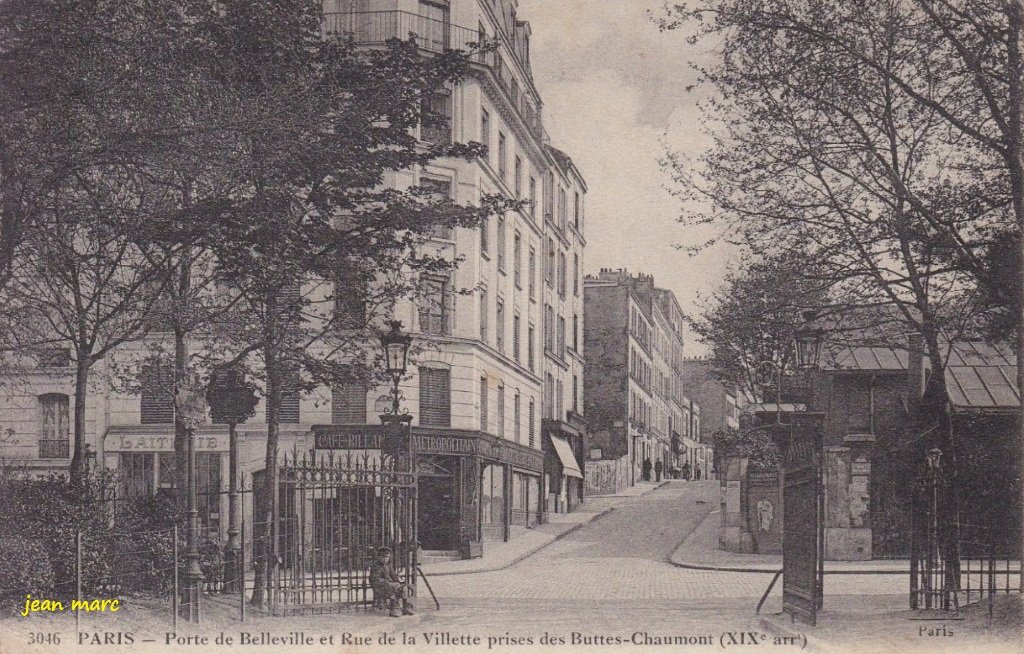 Paris XIXe - Porte de Belleville et Rue de la Villette prises des Buttes-Chaumont.jpg