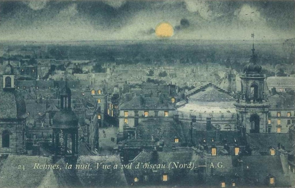 24 - Rennes, la nuit, Vue à vol d'oiseau (Nord).jpg