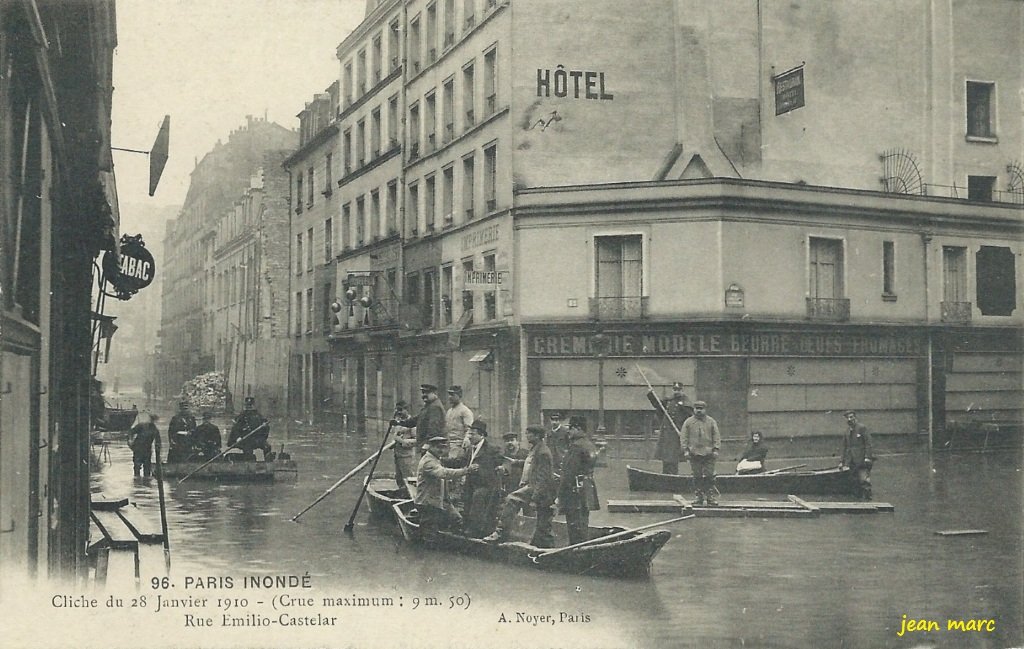Paris XIIe - Rue Émilio Castelar - Paris Inondé - Cliché du 28 janvier 1910.jpg