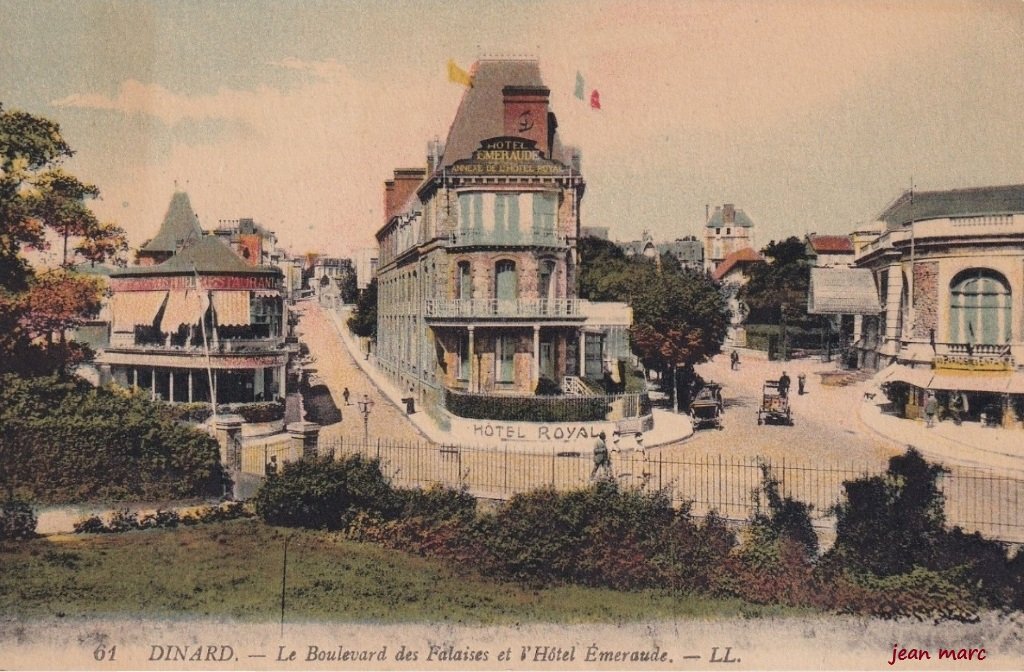 Dinard - Le Boulevard des Falaises et l'Hôtel Émeraude (colorisée).jpg
