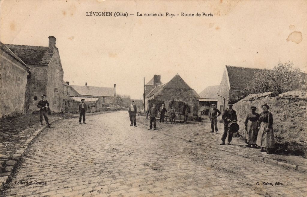 60 - LEVIGNEN - La sortie du Pays - Route de Paris - Collection Grutus - 07-02-26.jpg