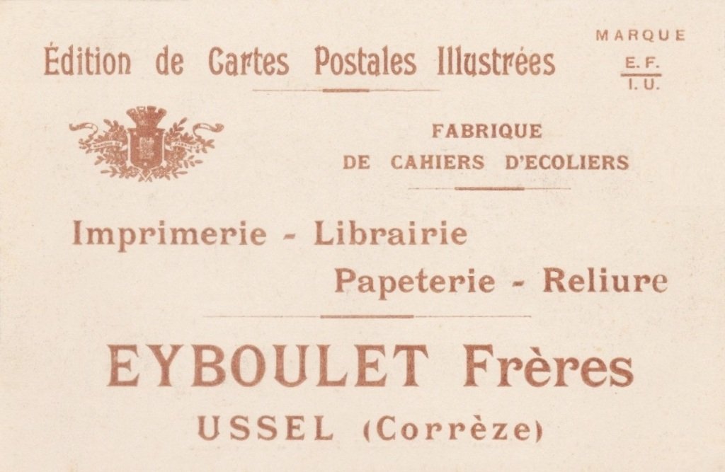 Ussel (Corrèze) - La Maison Eyboulet Frères et son personnel verso.jpg
