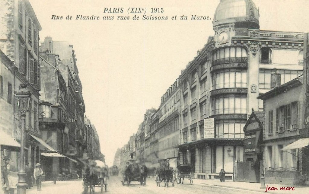 Paris XIXe - Rue de Flandre aux rues de Soissons et du Maroc.jpg