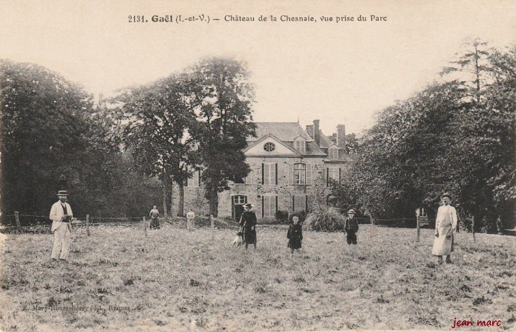 Gaël - Château de la Chesnaie, vue prise du parc.jpg