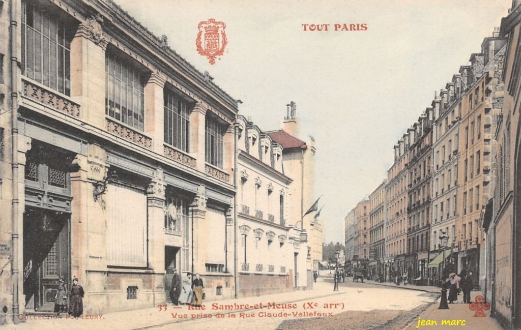 Tout Paris - 33 - Rue Sambre-et-Meuse - Vue prise de la rue Claude Vellefaux (Xe arrt.).jpg